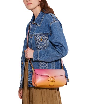 Pillow tabby leather handbag Coach Blue in Leather - 32603896