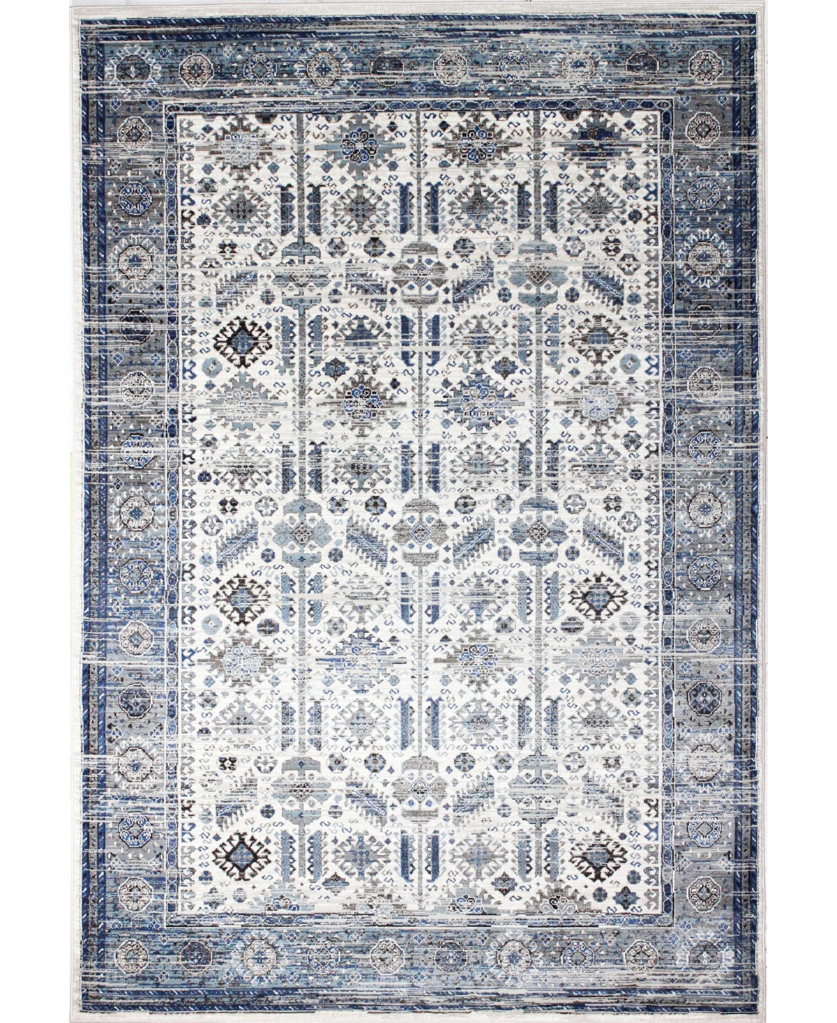 Bb Rugs Arbury ARB102 8'6in x 11'6in Area Rug - Ivory, Blue