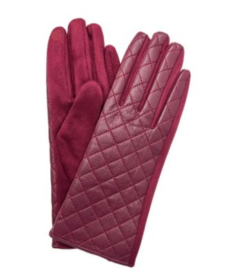 red leather gloves macy's