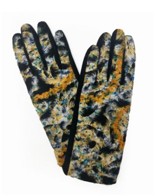Women's Swirl Print Jersey Touchscreen Glove