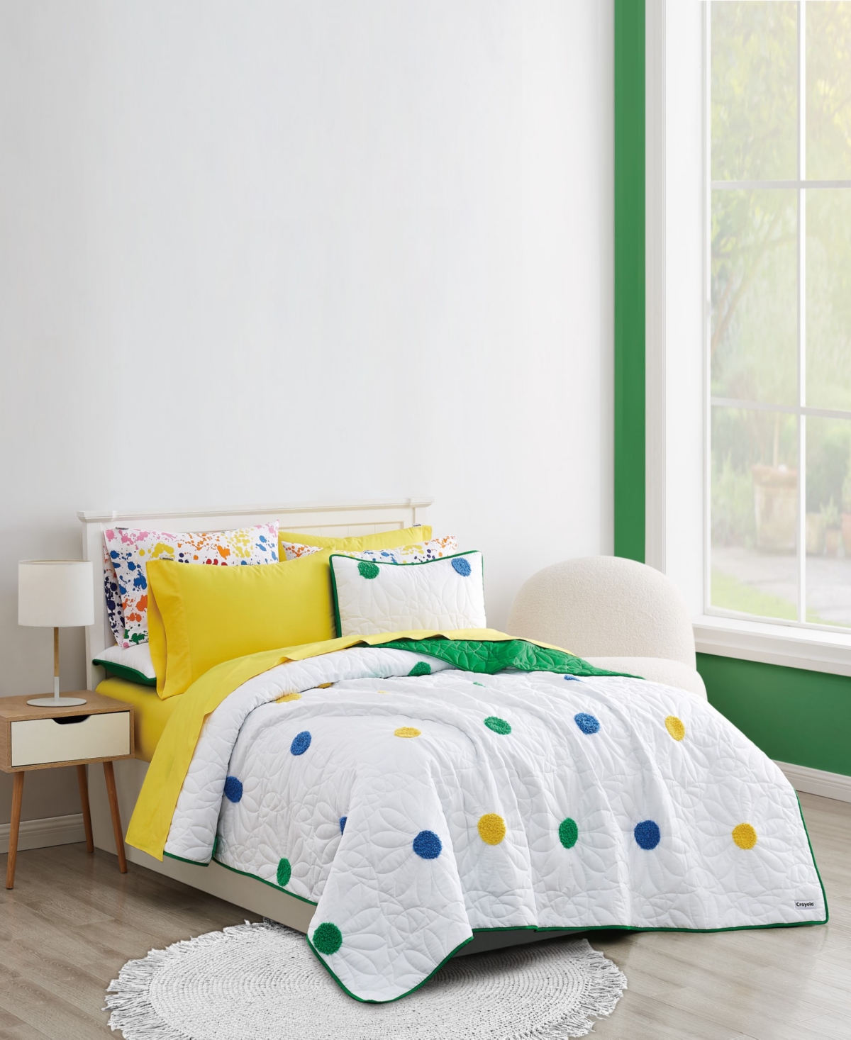 Crayola Solid 3 Piece Sheet Set, Twin In Yellow