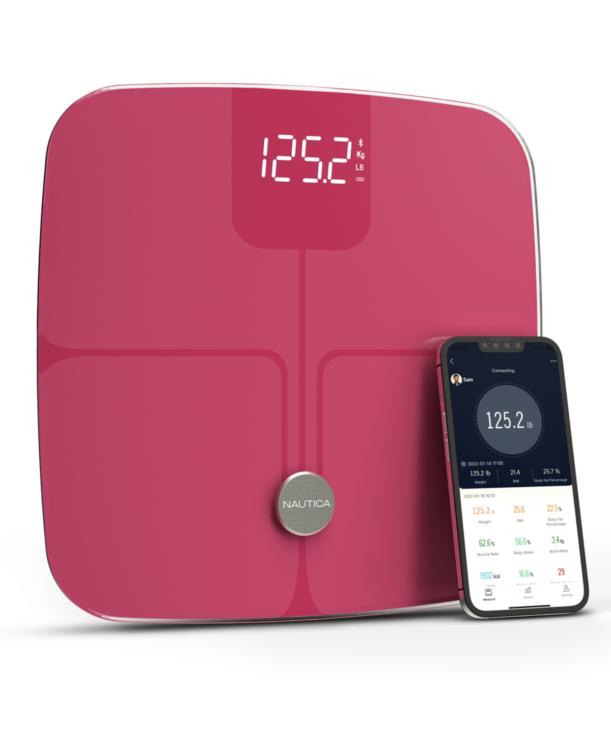 Nautica Smart Scale Plus Ito Technology In  Red