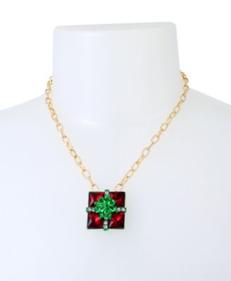 Betsey Johnson Present Pendant Necklace - Macy's