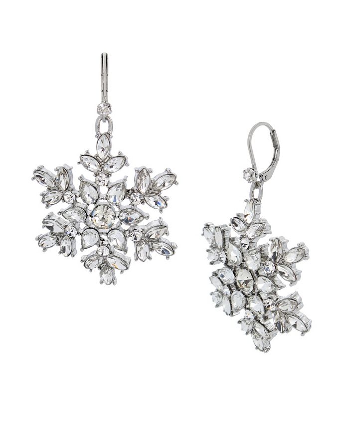 Betsey johnson snowflake earrings deals