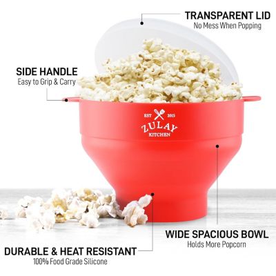 Microwave Popcorn Popper - BPA Free Silicone Popcorn Popper Microwave Popcorn Bowl