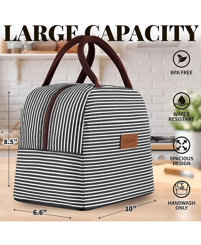 Zulay Kitchen Insulated Tote Lunch Bag With Soft Padded Handles Macy's