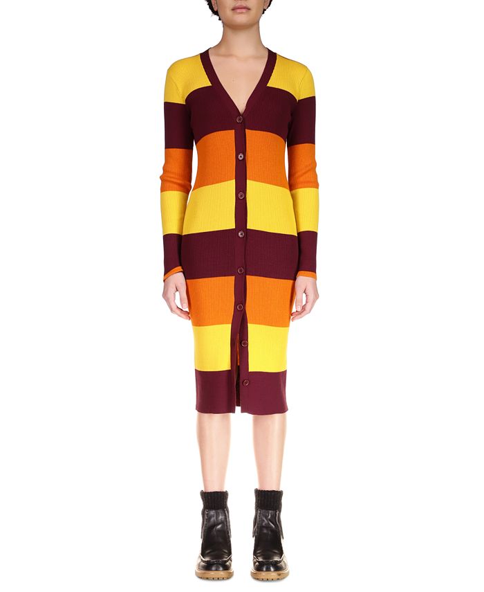 Sanctuary Women s Striped Longline Cardigan Dress Macy s