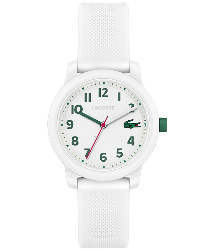 Lacoste Kids L.12.12 White Silicone Strap Watch 32mm - Macy's