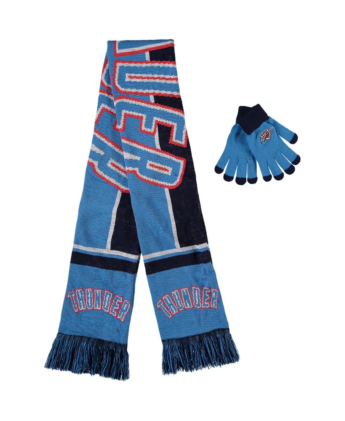 Men's and Women's Oklahoma City Thunder Hol Gloves and Scarf Set - Multi