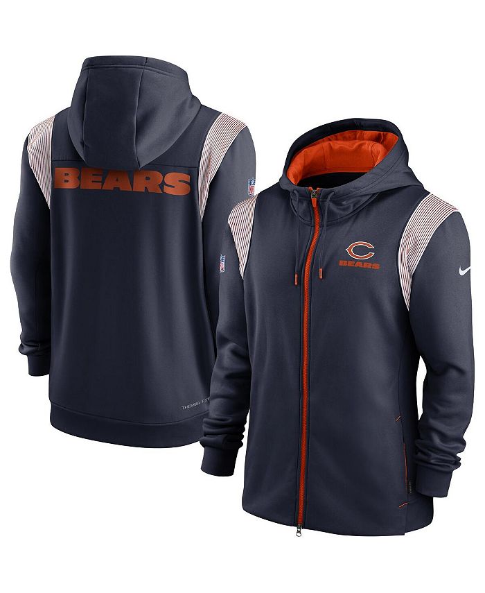 Nike Men's Navy Chicago Bears Performance Sideline Lockup Full-Zip