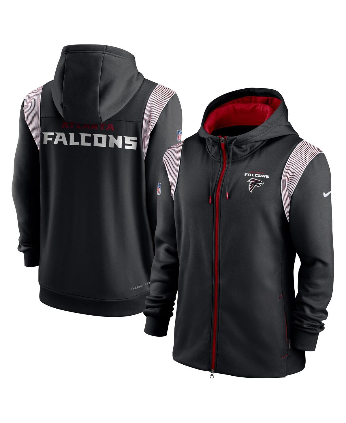 Men's NikeAtlanta Falcons Performance Sideline Lockup Full-Zip Hoodie - Black