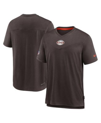 Nike Men's Brown Cleveland Browns Sideline Coaches Vintage-like Chevron  Performance V-Neck T-Shirt - Macy's