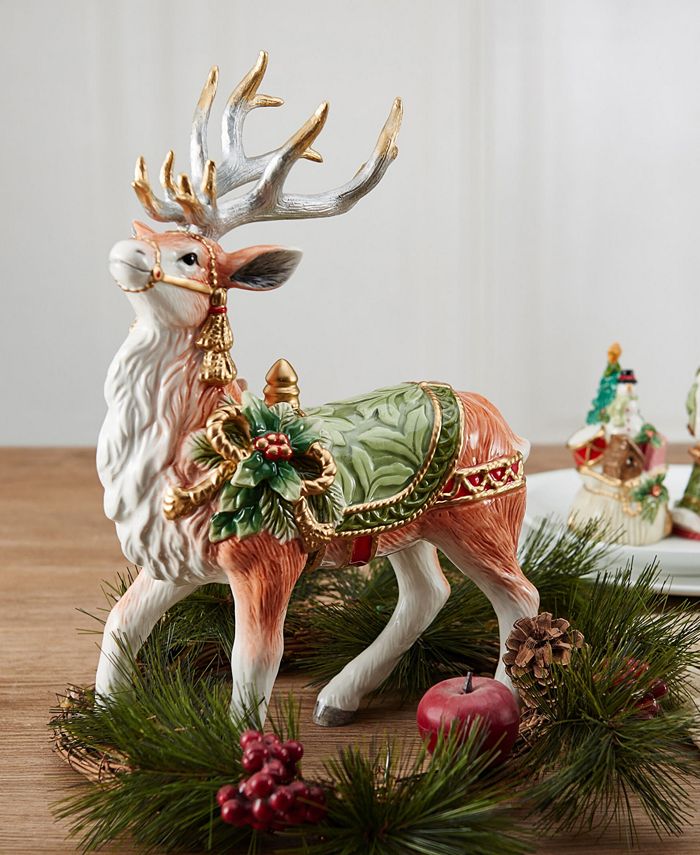 Fitz and Floyd Holiday Home Deer Figurine - Macy's