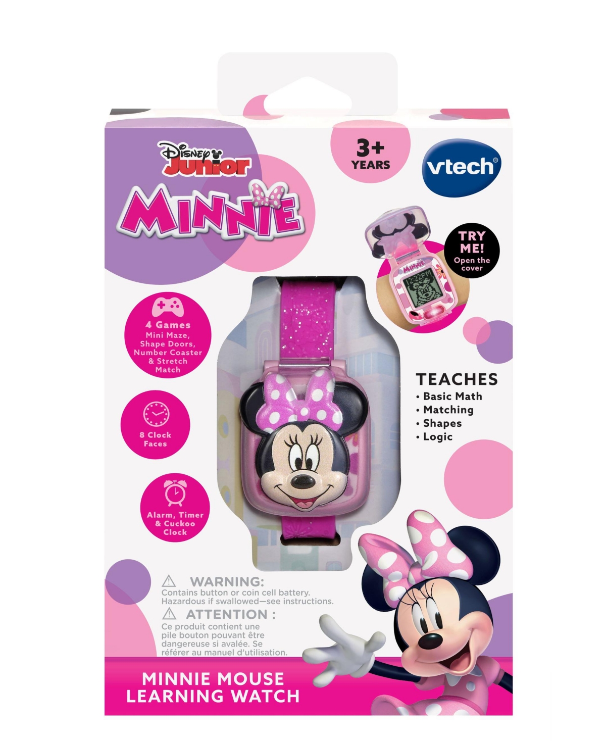 Vtech Disney Junior Minnie Mouse Learning Watch In Multi