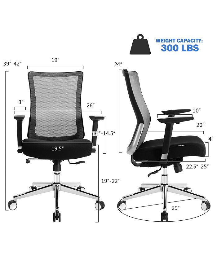 Costway Ergonomic Mesh Office Chair Sliding Seat Height Adjustable Macy's