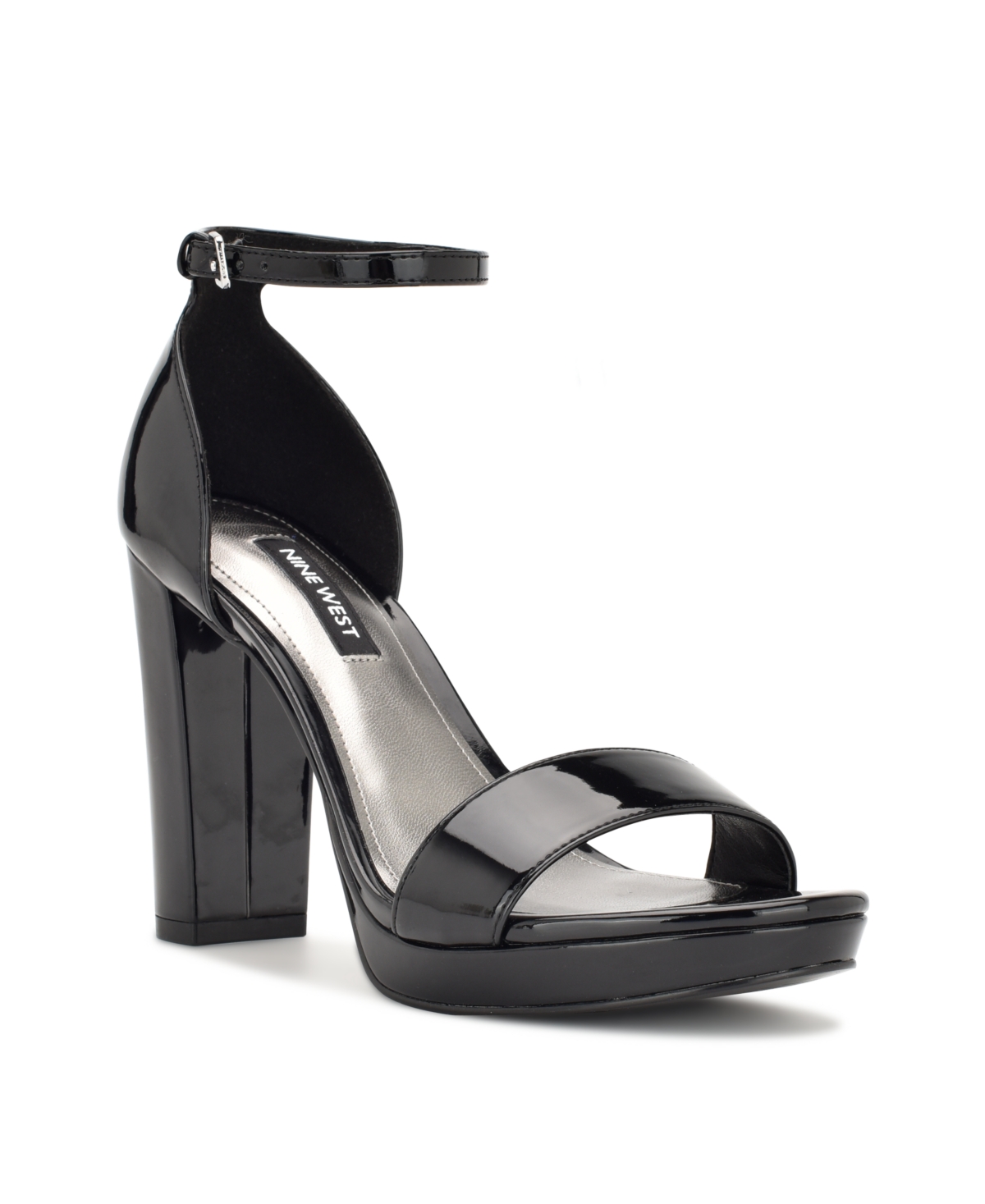 Nine West Women's Elope Dress Sandals In Black Patent
