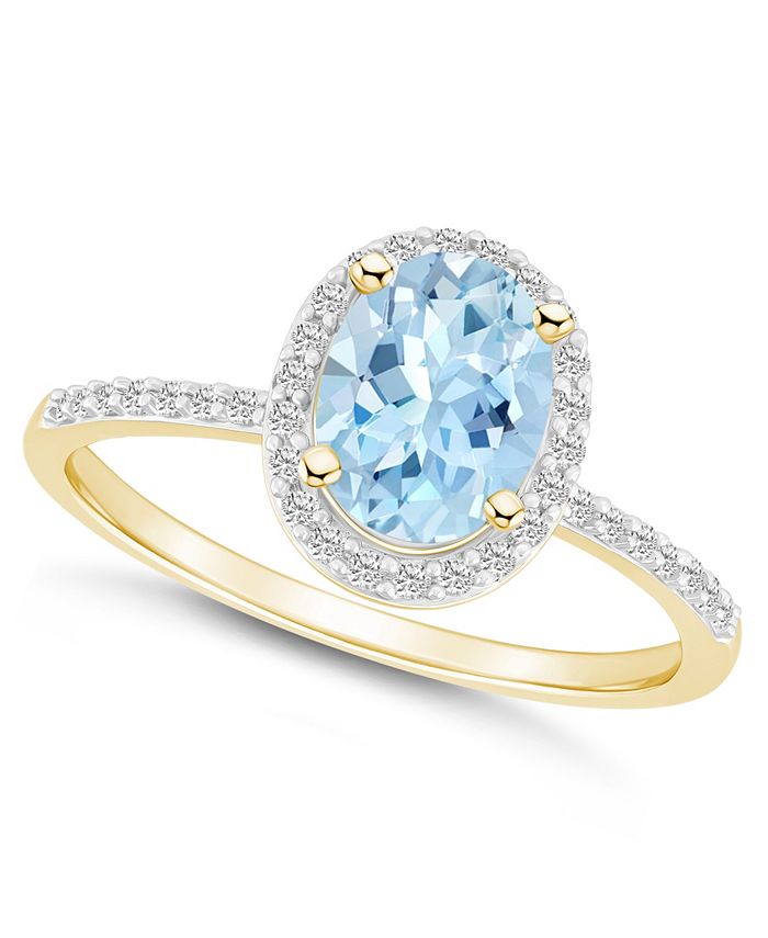 Macy's hotsell aquamarine ring