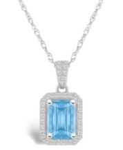 Aquamarine necklace macys hot sale