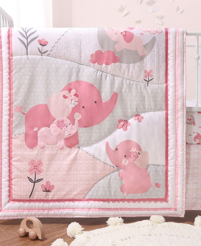 The Peanutshell Elephant 3Piece Crib Bedding Set Macy's