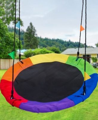 Saucer Tree Swing in Elite Rainbow - 40 Inch