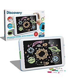 Discovery Drawing Easel With Markers  & LED Neon Glow