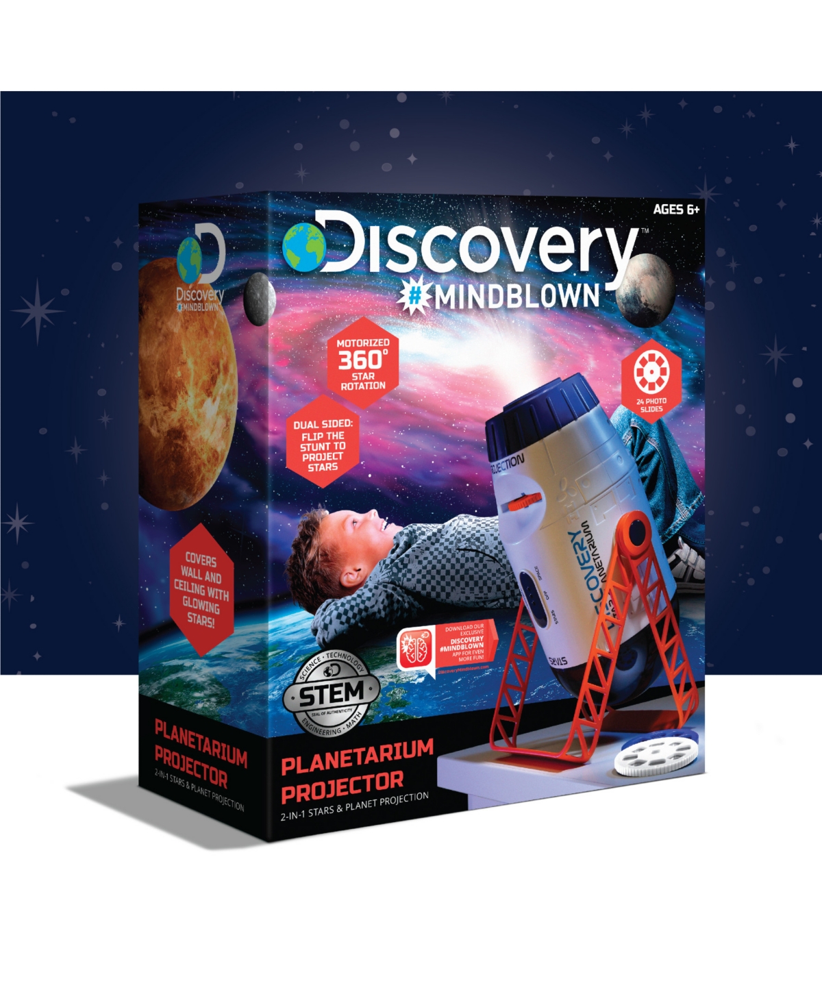 Shop Discovery Mindblown Planetarium Projector 2 In 1 Stars And Planet Kit In White