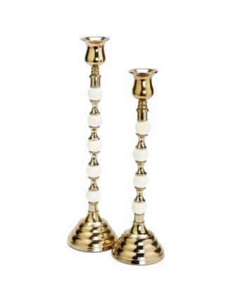 Candle Holder and Beaded Stem, 5" x 12"