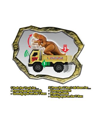 PreHistoric Times TREX Transporter Light Sounds Children's Play Truck Dinosaur Figurine