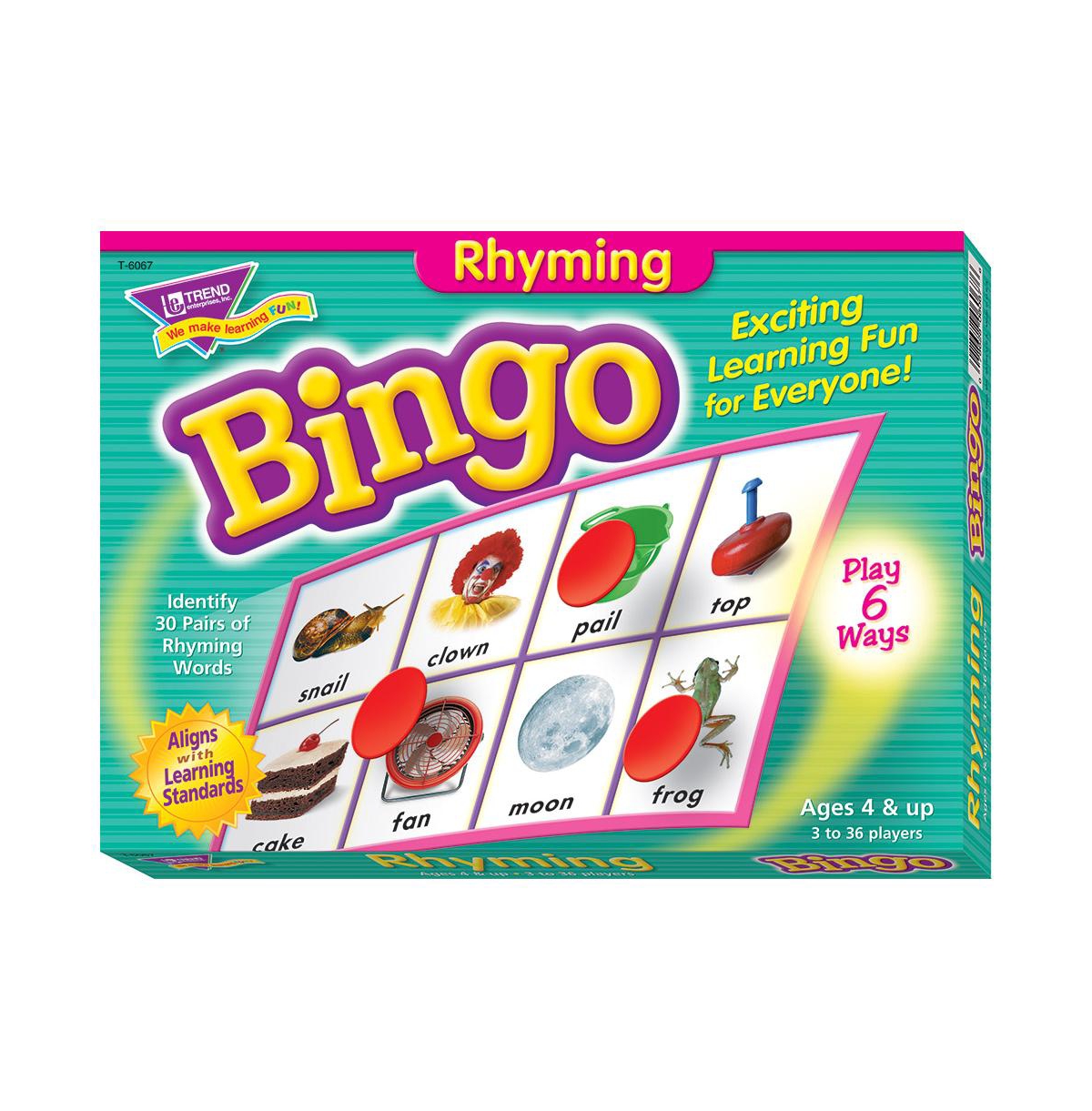 Trend Enterprises Kids' Rhyming Bingo Game, Set Of 303 In Multi