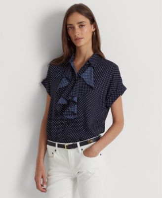 Lauren Ralph Lauren Women s Polka Dot Georgette Blouse Macy s