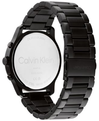 Calvin Klein Men's Black Stainless Steel Bracelet Watch 44mm
