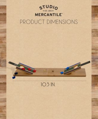 Studio Mercantile Wooden Tabletop Cornhole Game Set, 11 Pieces