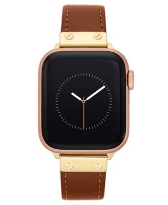 Women's Brown Genuine Leather Band designed for Apple Watch&reg; 42mm (Series 1-3 only) & 44/45/46/49mm (Ultra & Ultra 2)