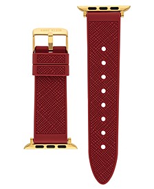 Women's Red Textured Silicone Strap