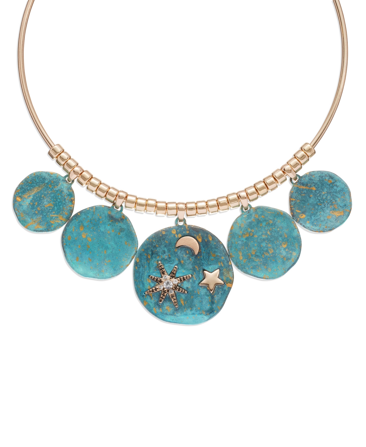 Women's Celestial Patina Wire Necklace - Green Patina