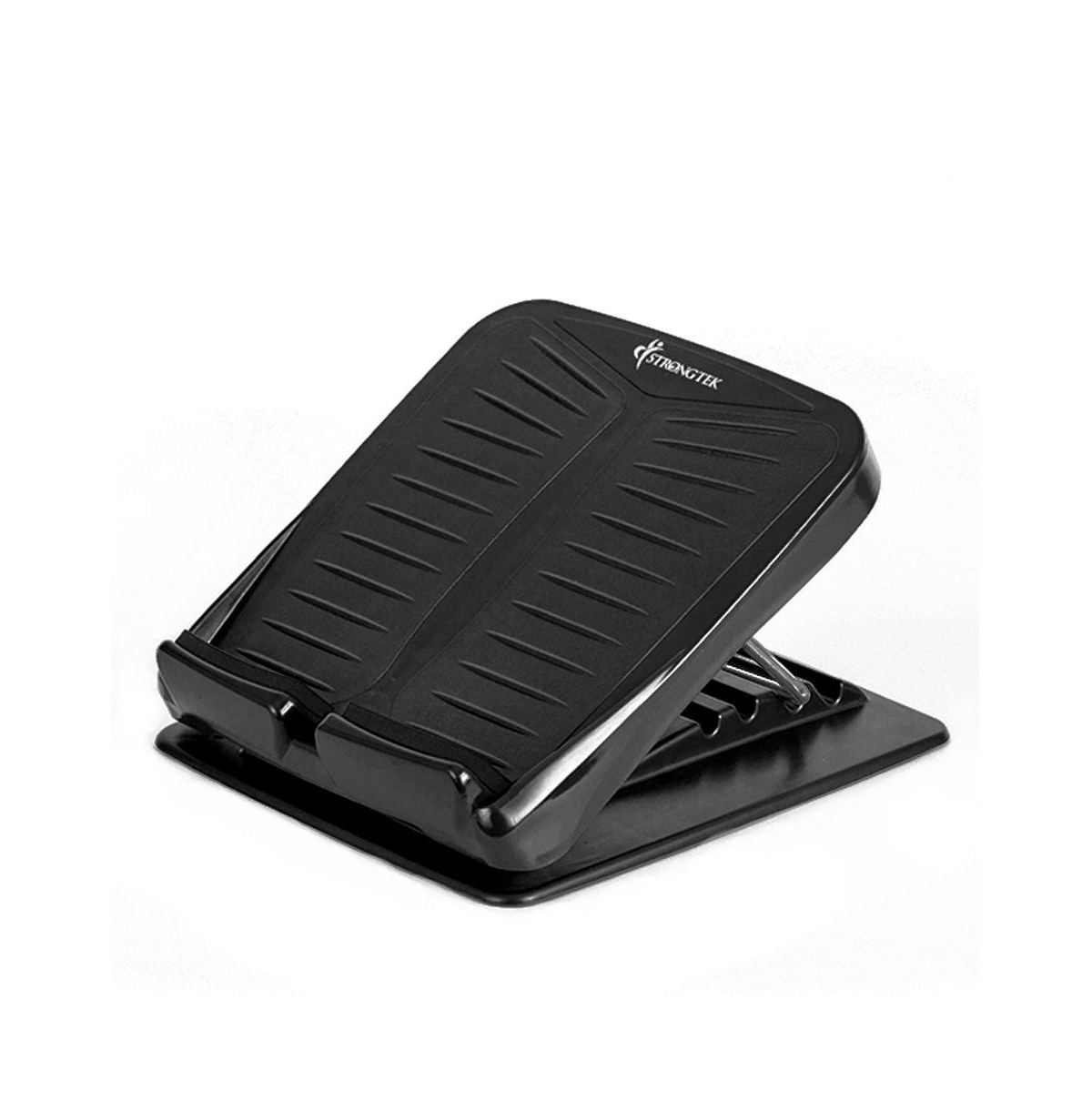 Plastic Portable Slant Board, Portable Adjustable Incline Foot Stool - Black