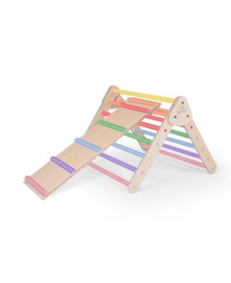 Lily and River Bamboo Little Climber Playset With Ladder Slide In ...