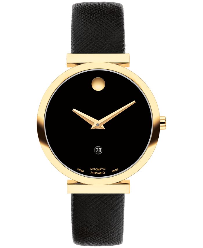 Movado women's deals leather watch