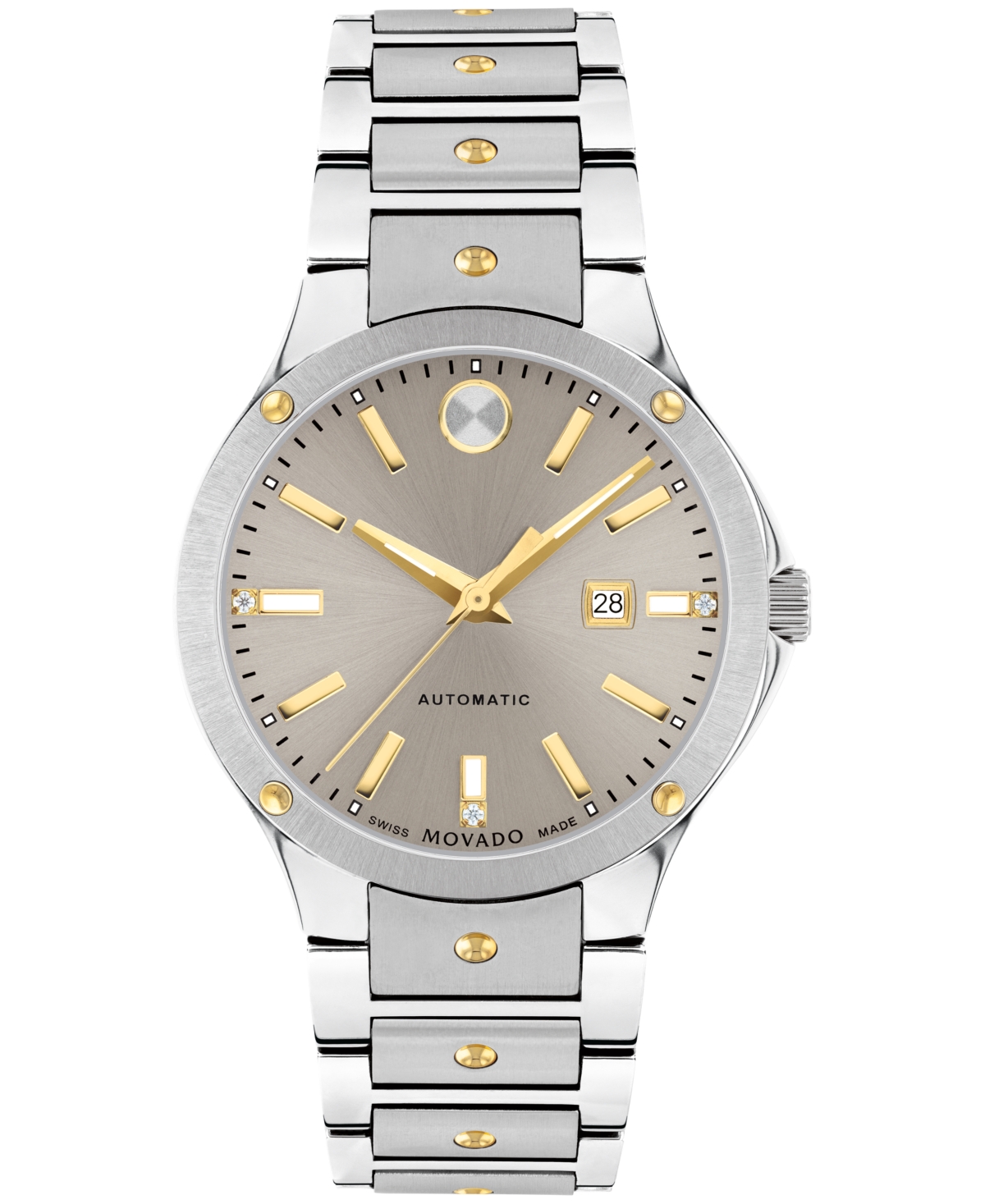 Women's Se Automatic Swiss Automatic Silver-Tone Stainless Steel Yellow Pvd Bracelet Watch 33mm - Two Tone