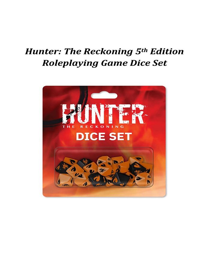 Renegade Game Studios Hunter: The Reckoning 5th Edition Roleplaying Game - Dice Set - Accessory to The Reckoning RPG Orange