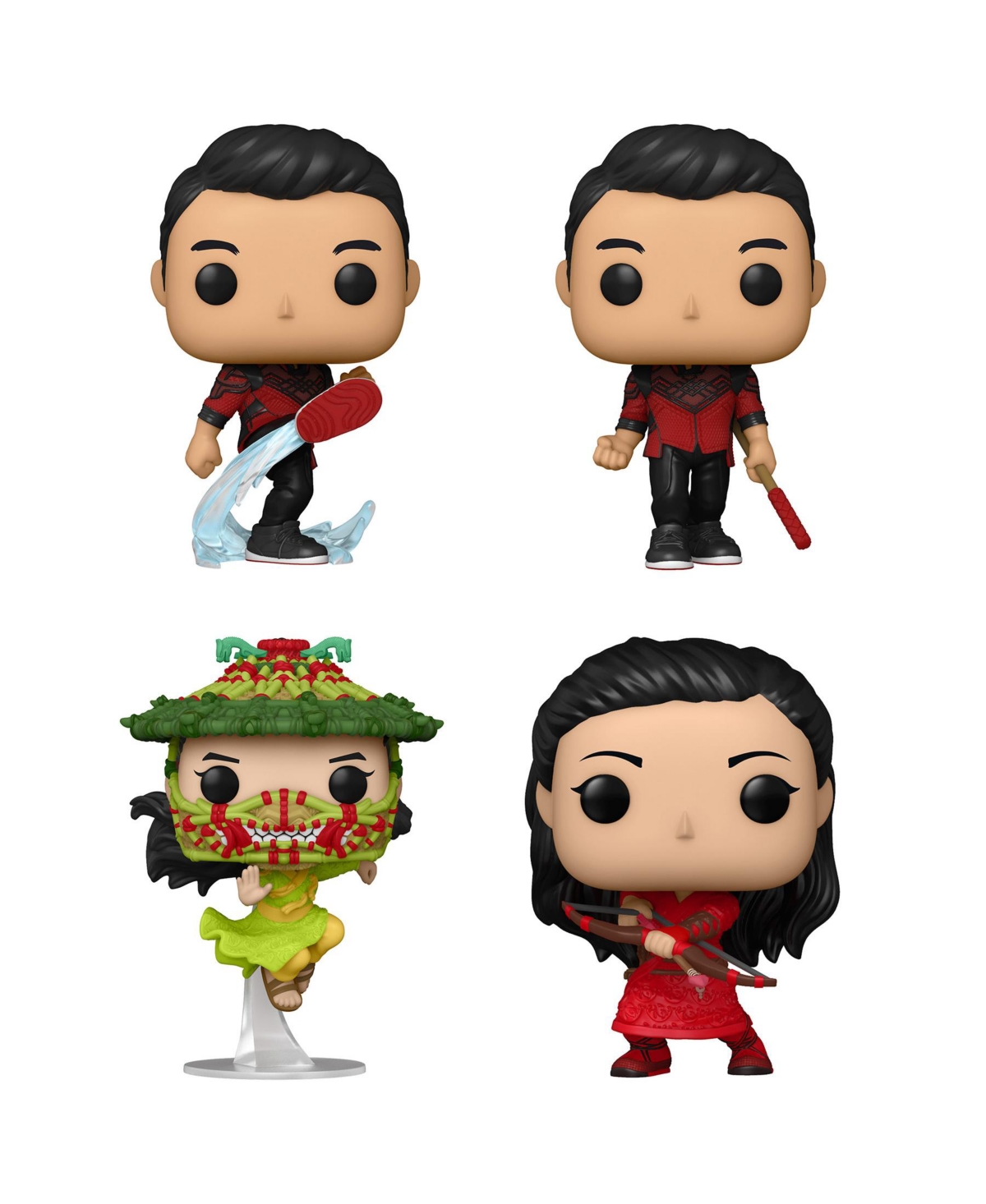 Funko Pop Heroes Marvel Shang-chi And The Legend Of The Ten Rings Collectors Set, 4 Piece In Multi