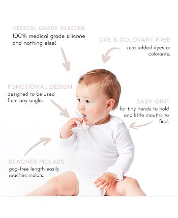 Moonjax silicone top baby teether clear