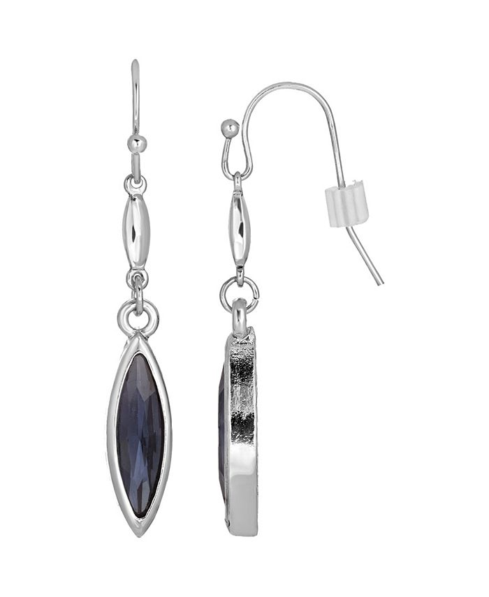 2028 Blue Navette Wire Earring - Macy's