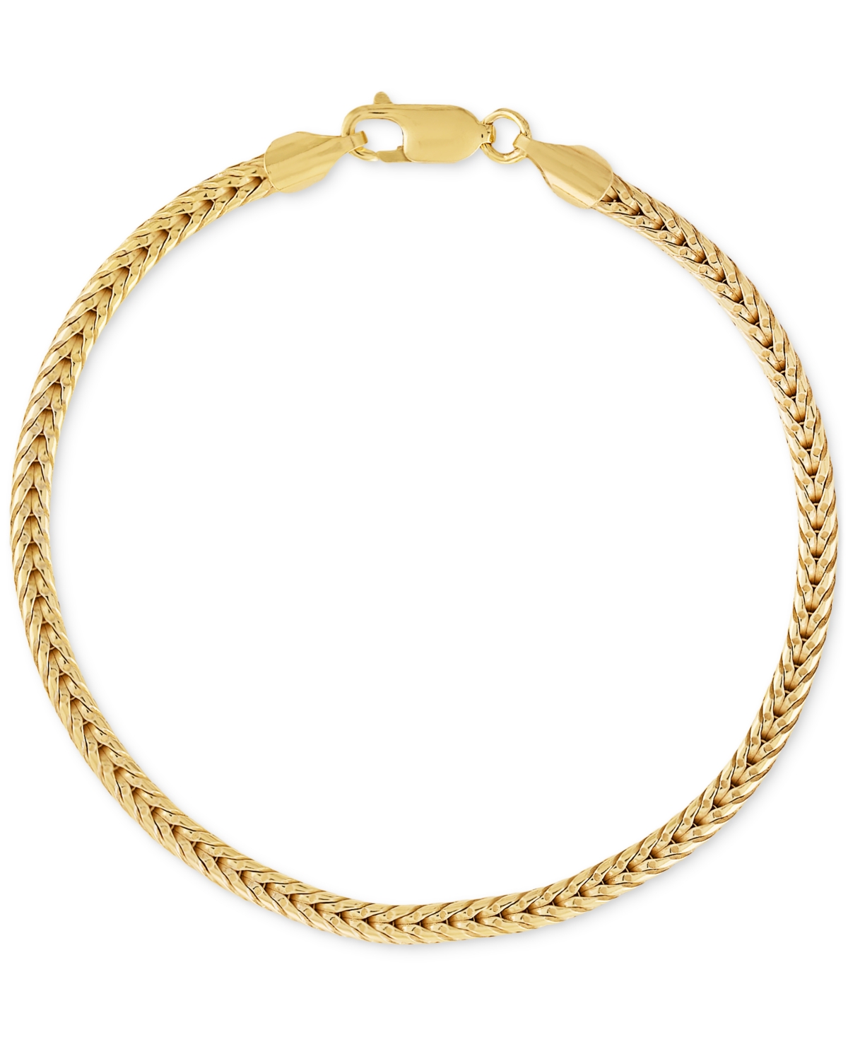 Squared Franco Link Chain Bracelet in 14k Gold-Plated Sterling Silver, Created for Macy's - Gold