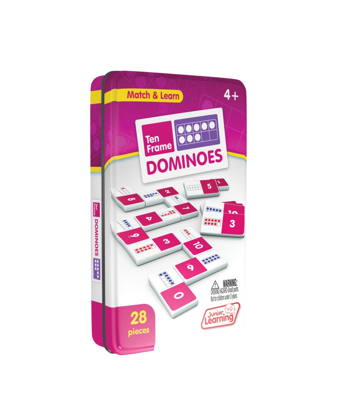 Shop Junior Learning Ten Frame 28 Piece Dominoes Educational Action Games Set In Multi