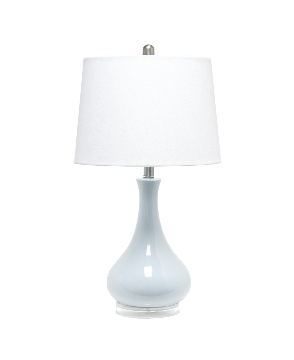 Lalia Home Droplet Table Lamp With Fabric Shade In Light Blue