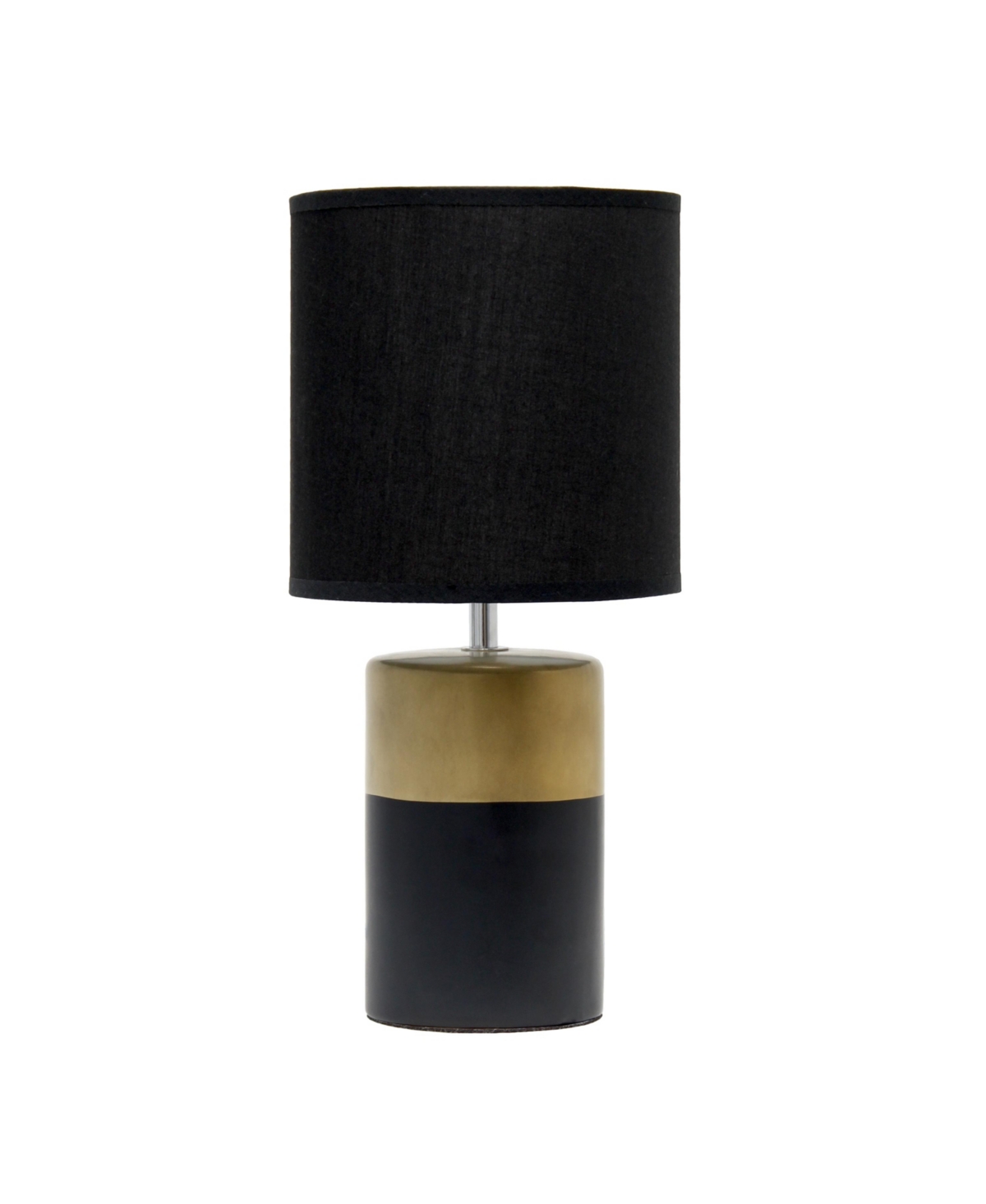 Simple Designs Two Toned Basics Table Lamp In Black And Gold-tone