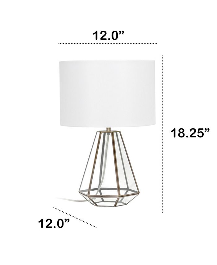 Lalia Home Transparent Octagonal Table Lamp Macy's