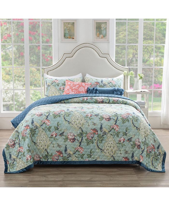 Set Copripiumino Matrimoniale Greenland Home Evangeline, Tessuto Floreale Moderno 100% Cotone, 3 Pezzi (Lenzuolo + 2 Federe), Oeko-Tex - 2