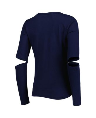 Women's Navy Atlanta Braves Formation Long Sleeve T-shirt